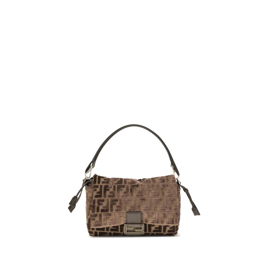 Brown Viscose Shoulder Bag