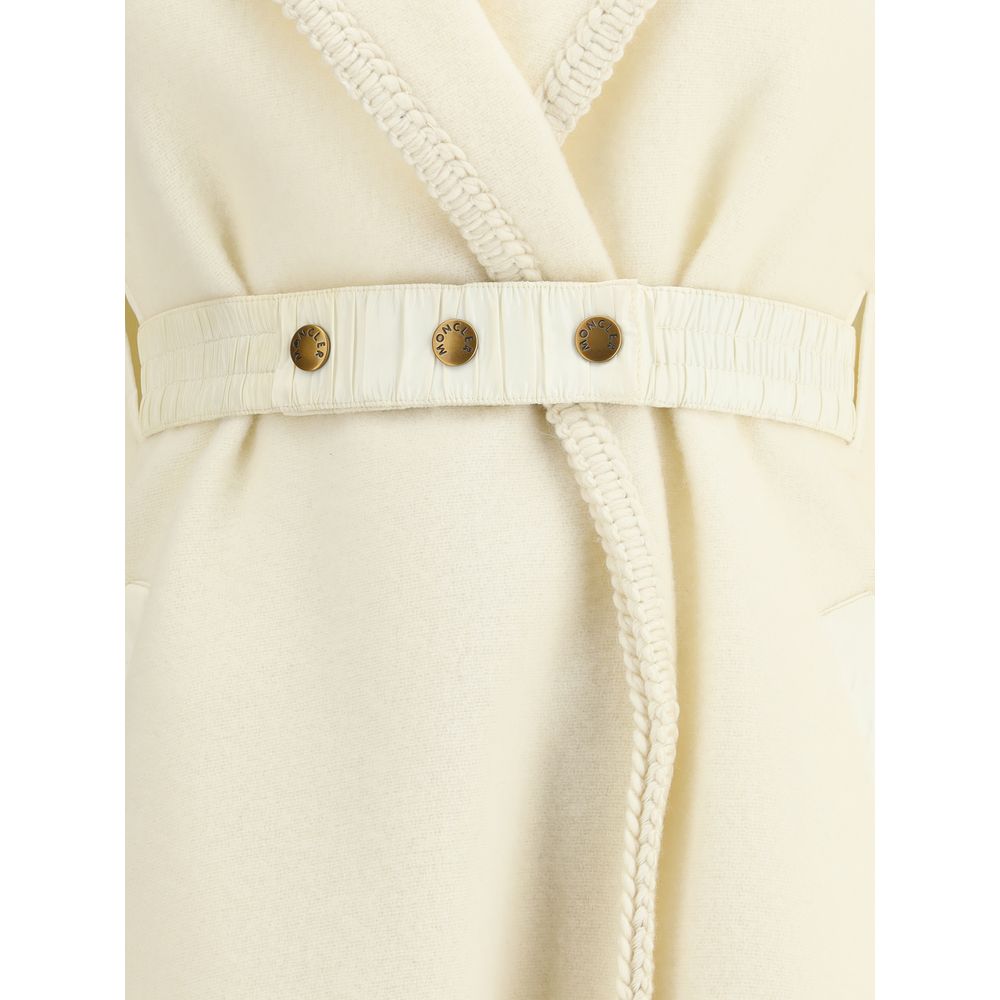 Cream Fleece Wool Coat