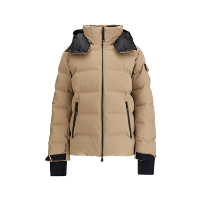 Beige Polyamide Full-Length Jacket