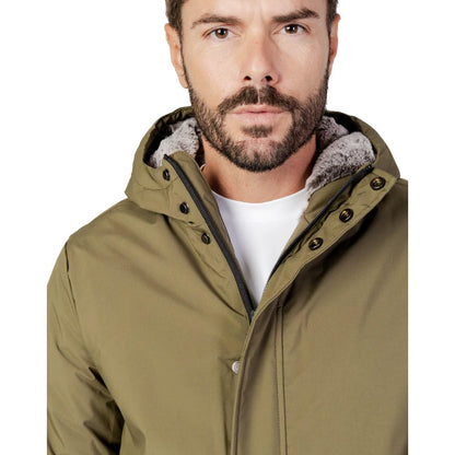 Green Polyester Jackets & Coat