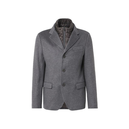 Gray Cashmere Jackets And Coat