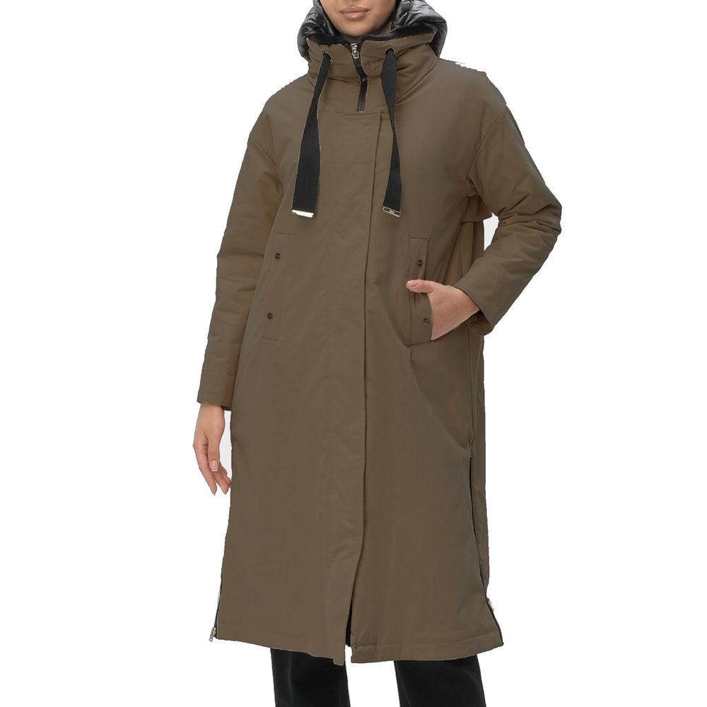 Brown Polyester Coat