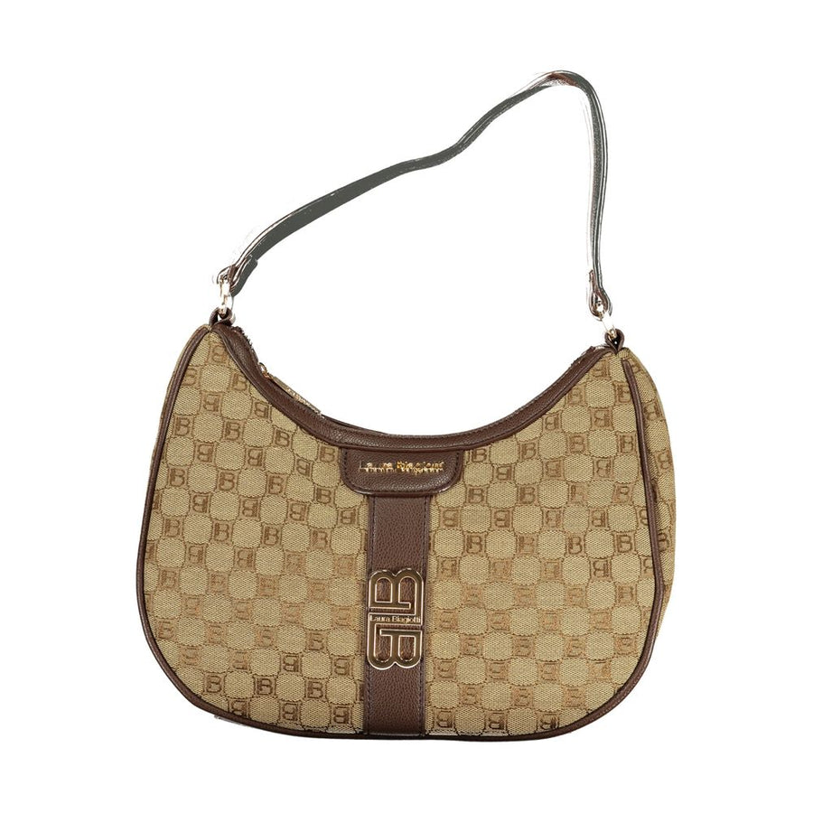 Beige Polyester Women Handbag