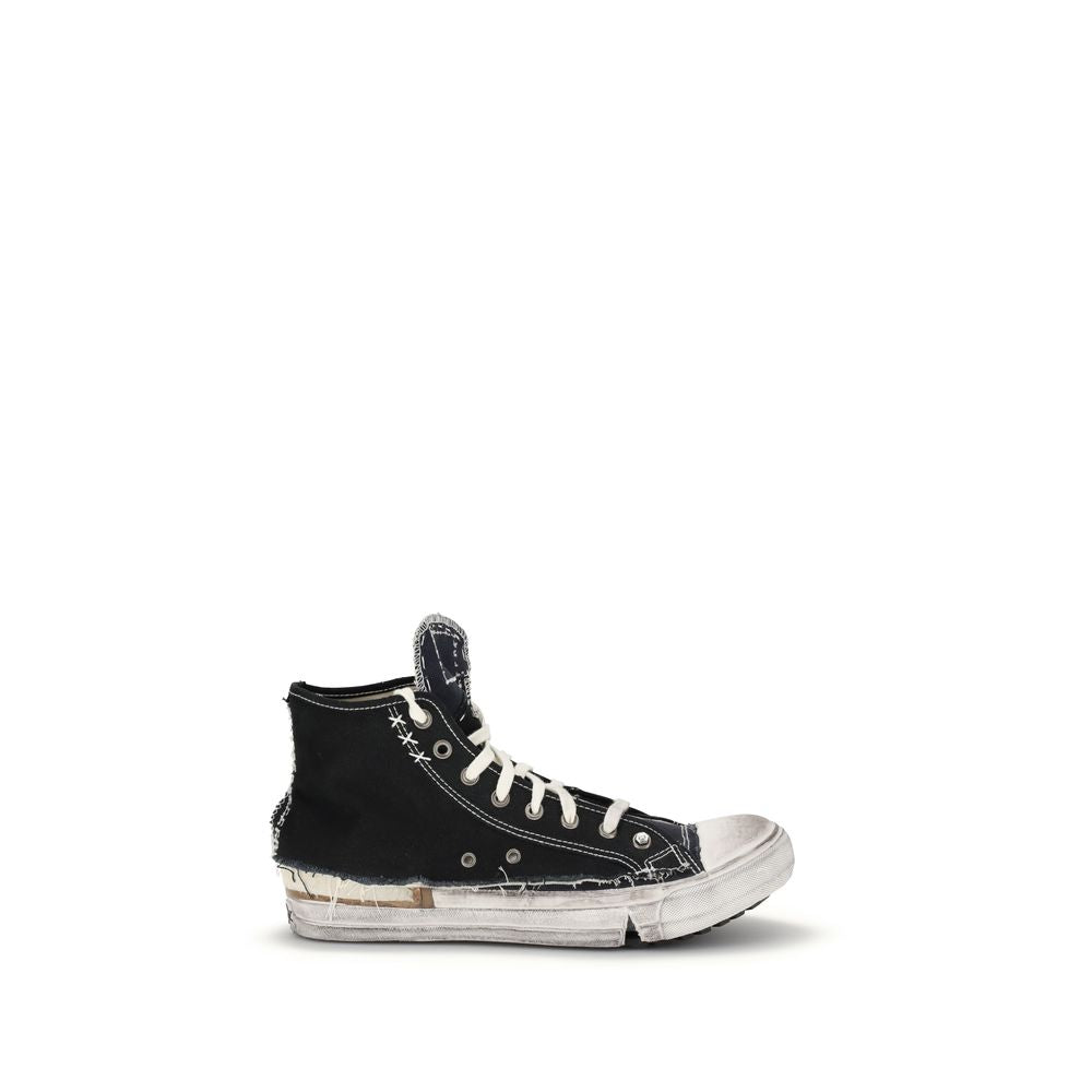 Black Rubber High Top Sneakers
