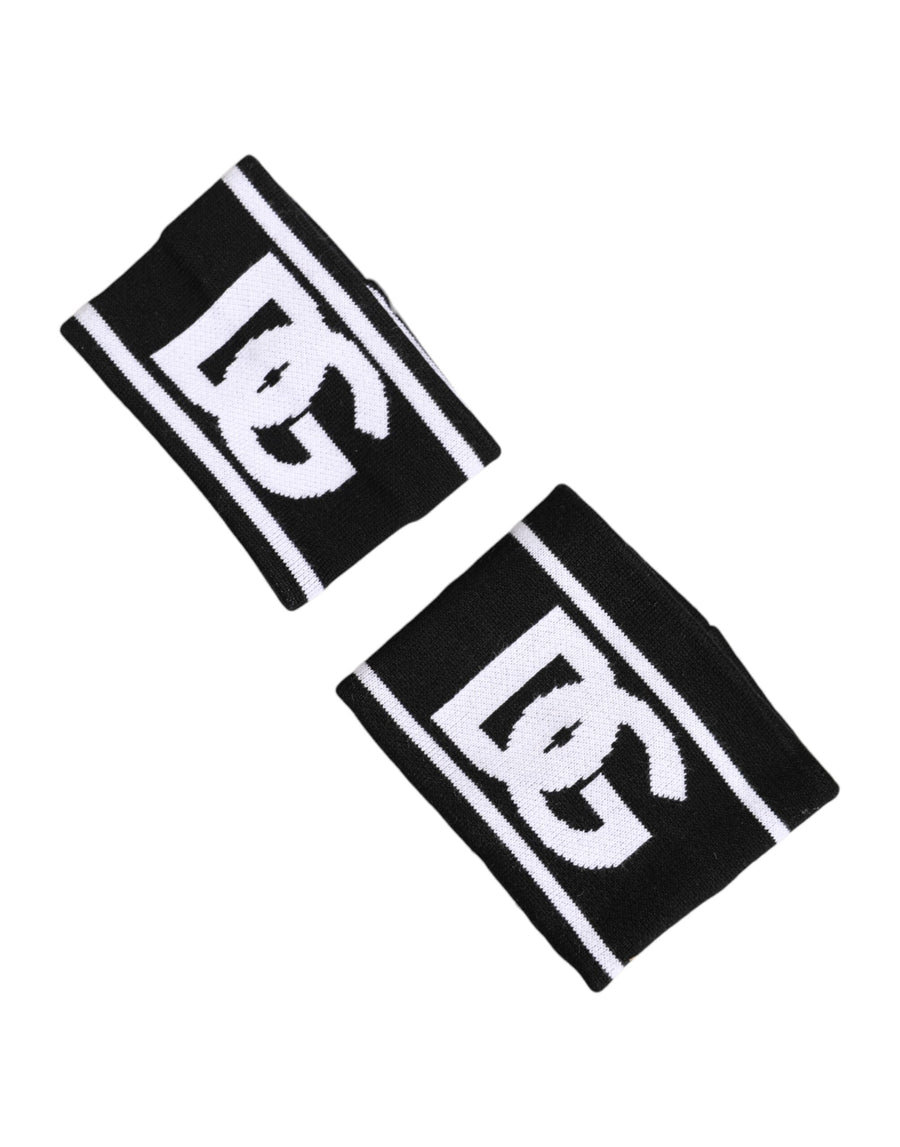 Black White DG Logo Cotton 1 Pair One Wristband