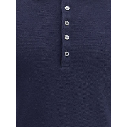 Blue Cotton Polo Shirt