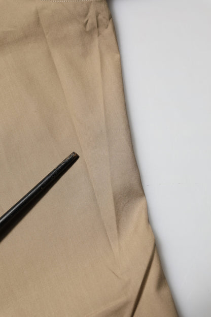 Brown Cotton Collared Men GOLD Dress Shirt