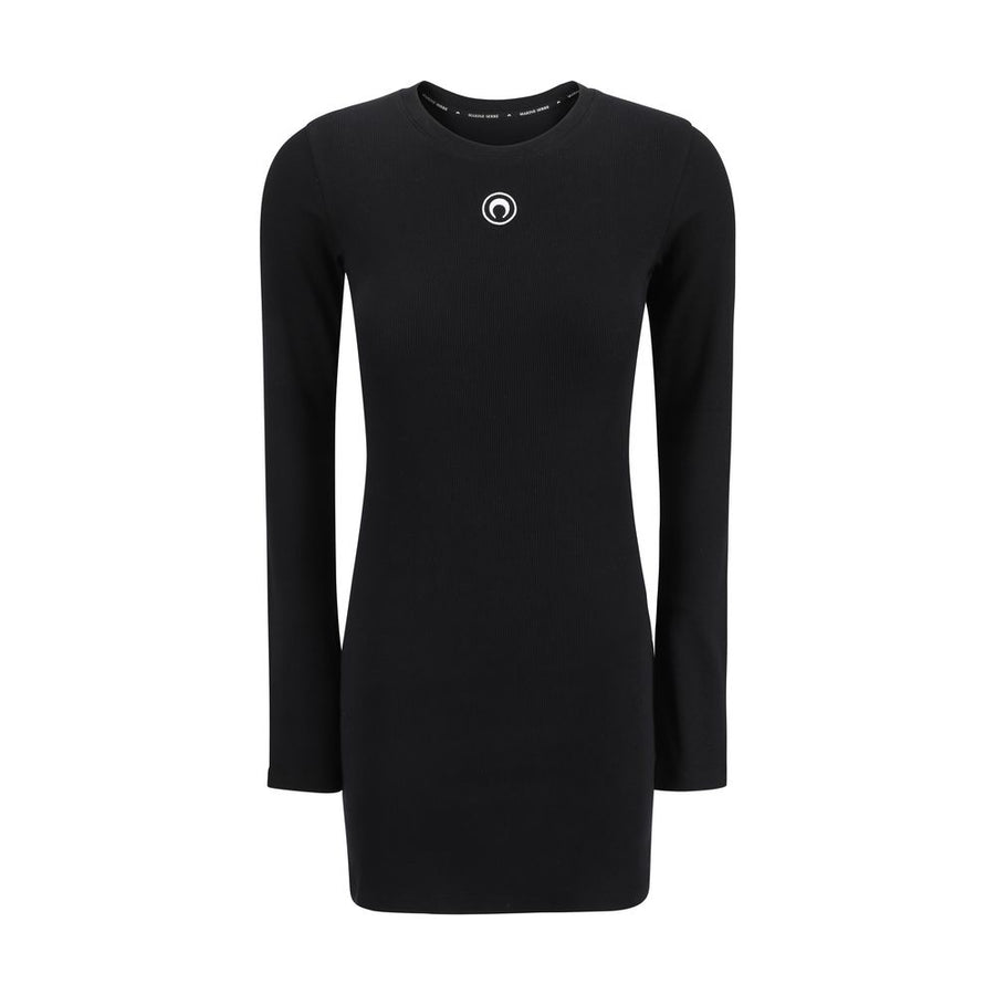 Black Cotton Casual Dress