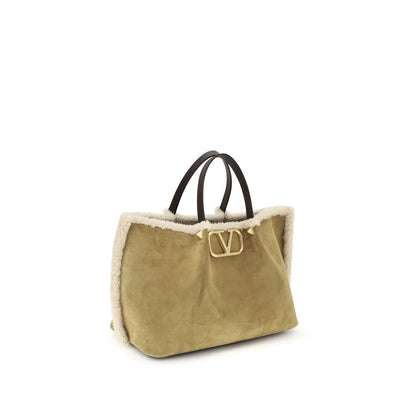 Beige Calf Leather Bos Taurus Shoulder Bag