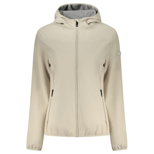 Beige Polyester Women Jacket
