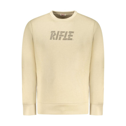 Beige Cotton Men Sweater