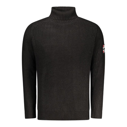Black Wool Men Sweater