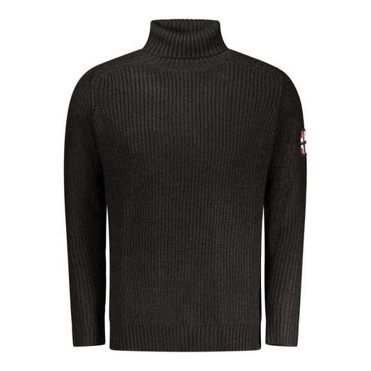 Black Wool Men Sweater