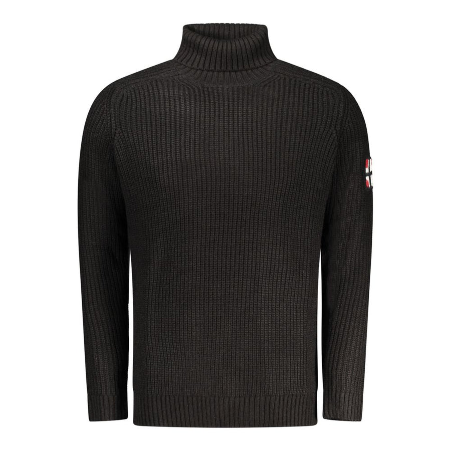 Black Wool Men Sweater