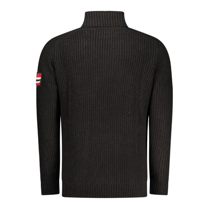 Black Wool Men Sweater