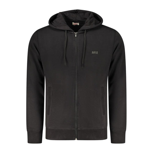 Black Cotton Men Sweater