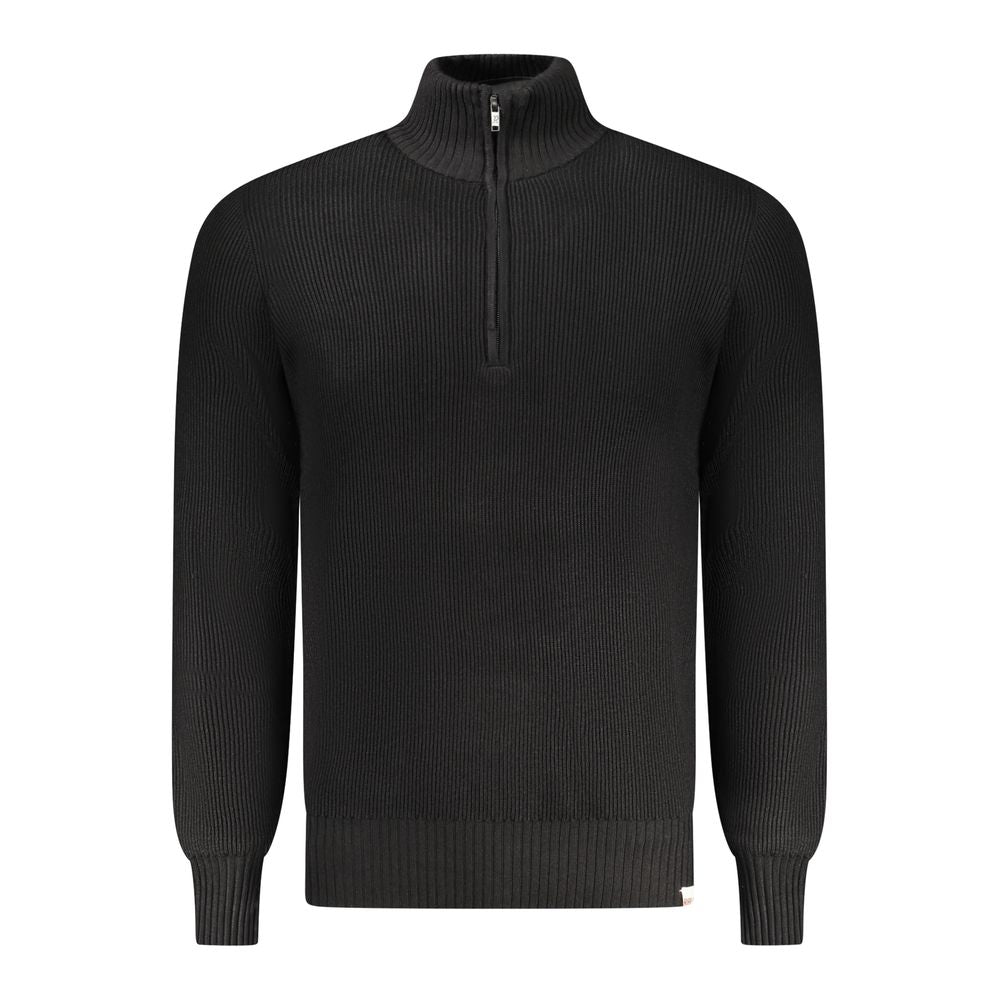Black Nylon Men Sweater