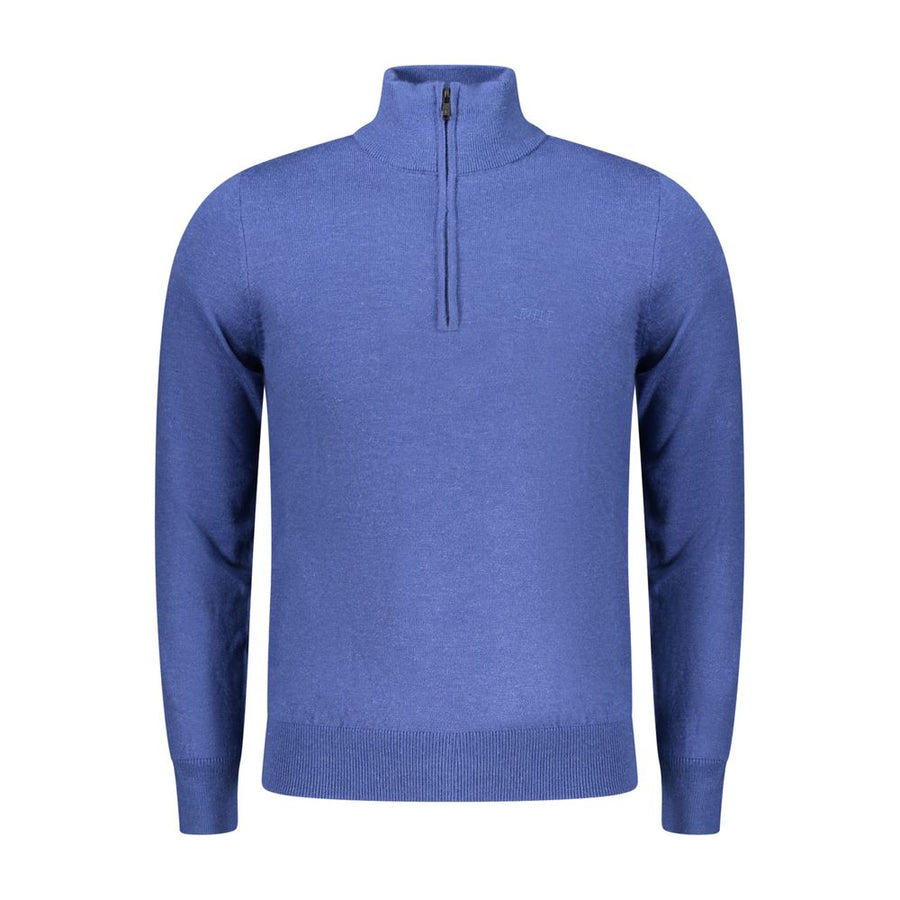 Blue Wool Men Sweater