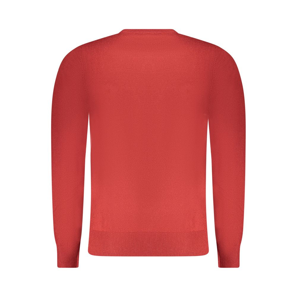 Red Wool Men Sweater