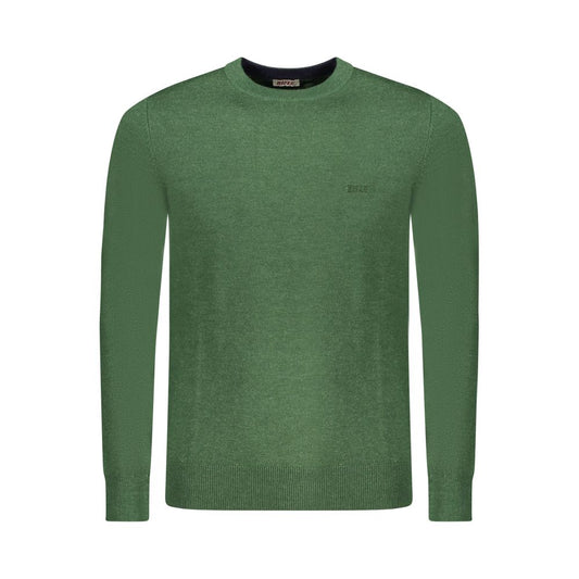 Green Wool Men Sweater