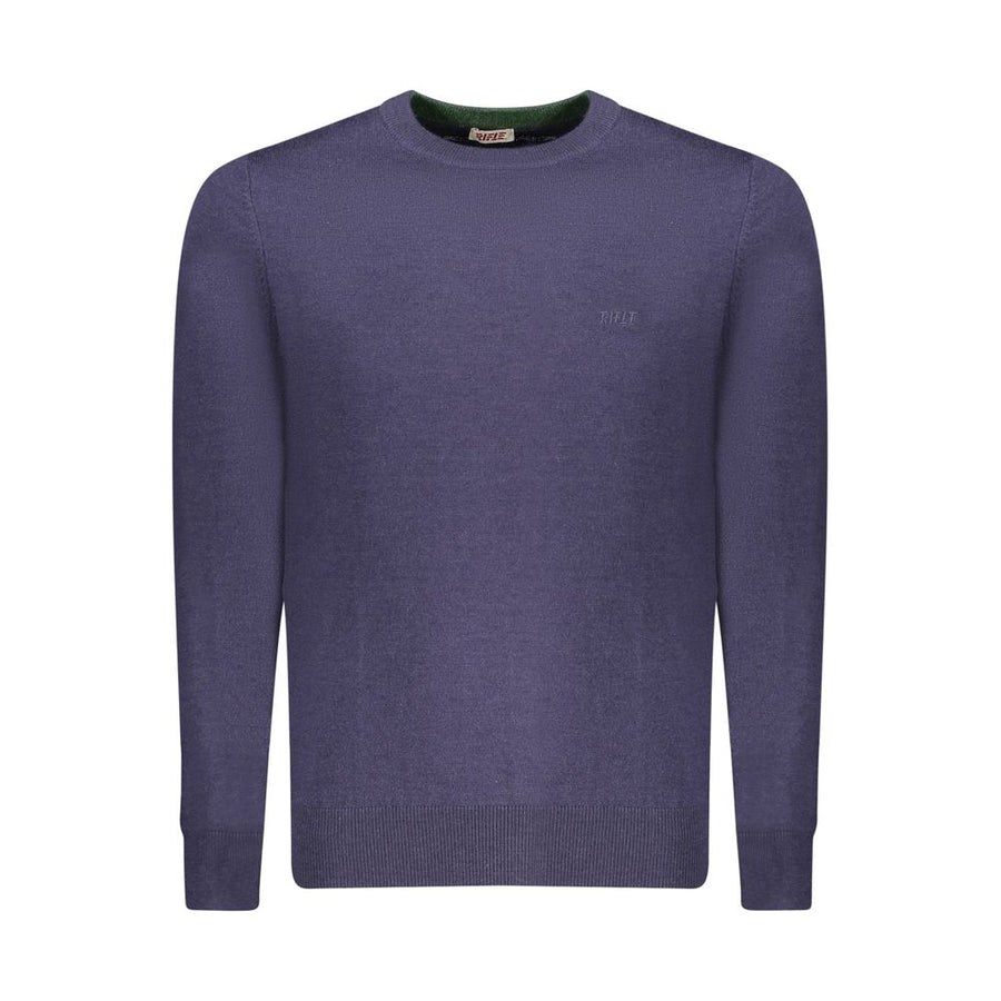 Blue Wool Men Sweater