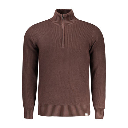 Brown Nylon Men Sweater