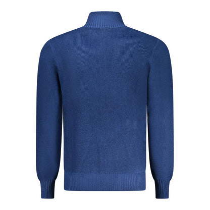 Blue Nylon Men Sweater