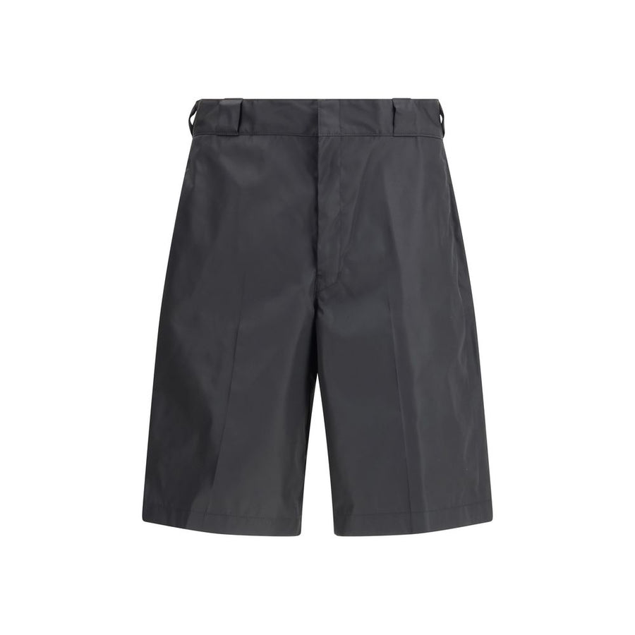 Black Recycled Polyamide Bermuda Shorts