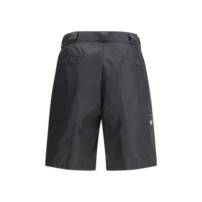 Black Recycled Polyamide Bermuda Shorts