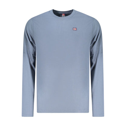 Blue Cotton Men T-Shirt