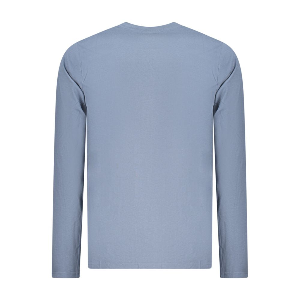 Blue Cotton Men T-Shirt