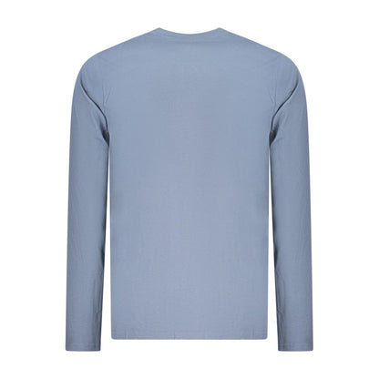 Blue Cotton Men T-Shirt