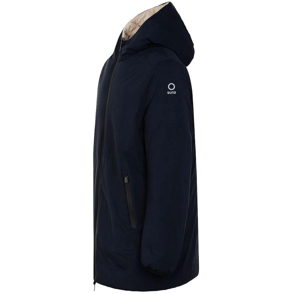 Blue Polyester Jackets & Coat