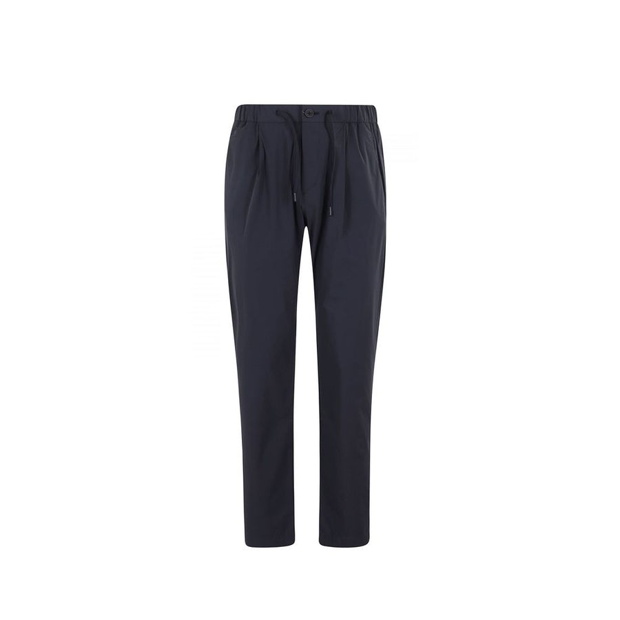 Blue Wool Casual Pants