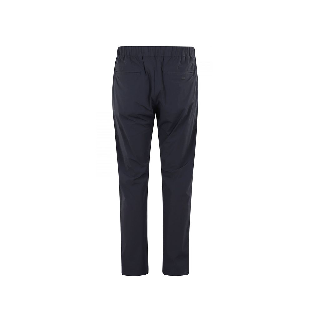 Blue Wool Casual Pants