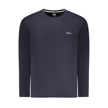 Blue Cotton Men Sweater