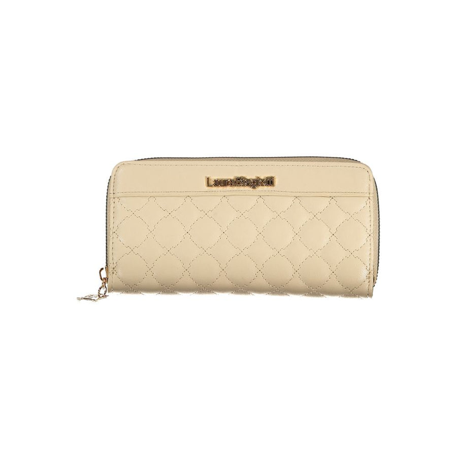 Beige Polyethylene Women Wallet