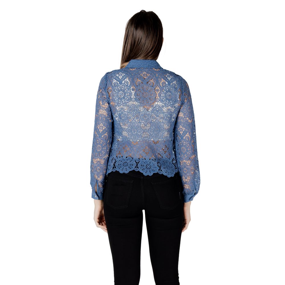 Blue Polyester Blouse