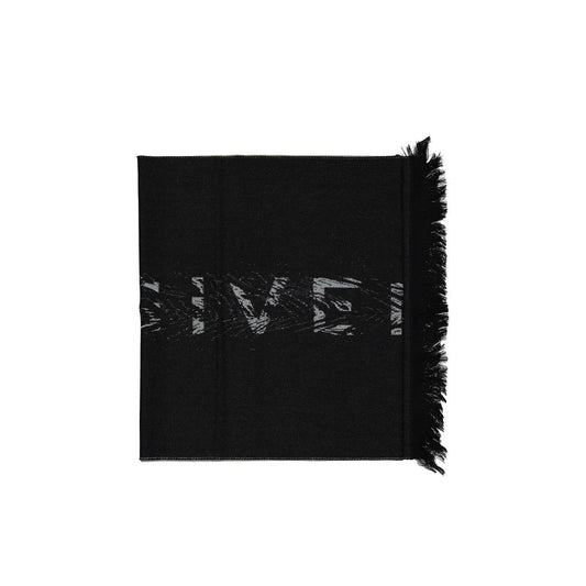 Black Virgin Wool Scarf
