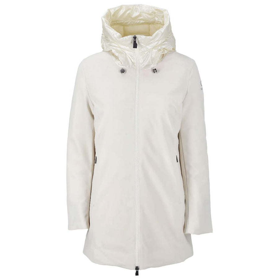 White Polyester Jackets & Coat