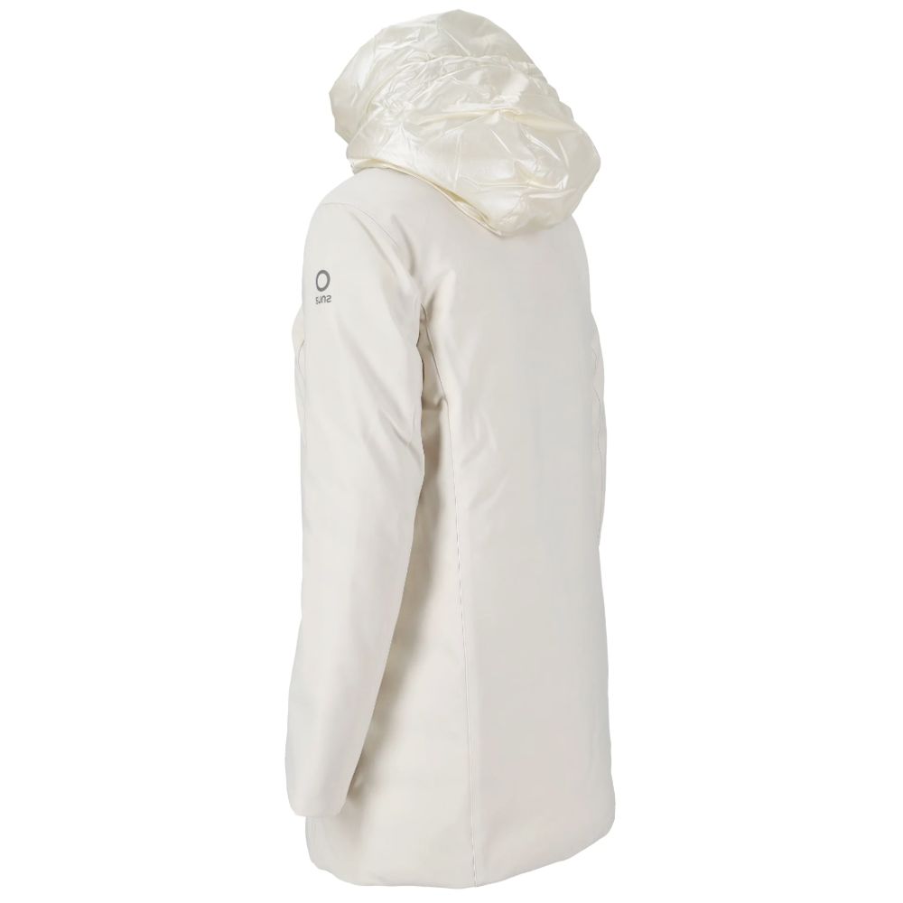 White Polyester Jackets & Coat