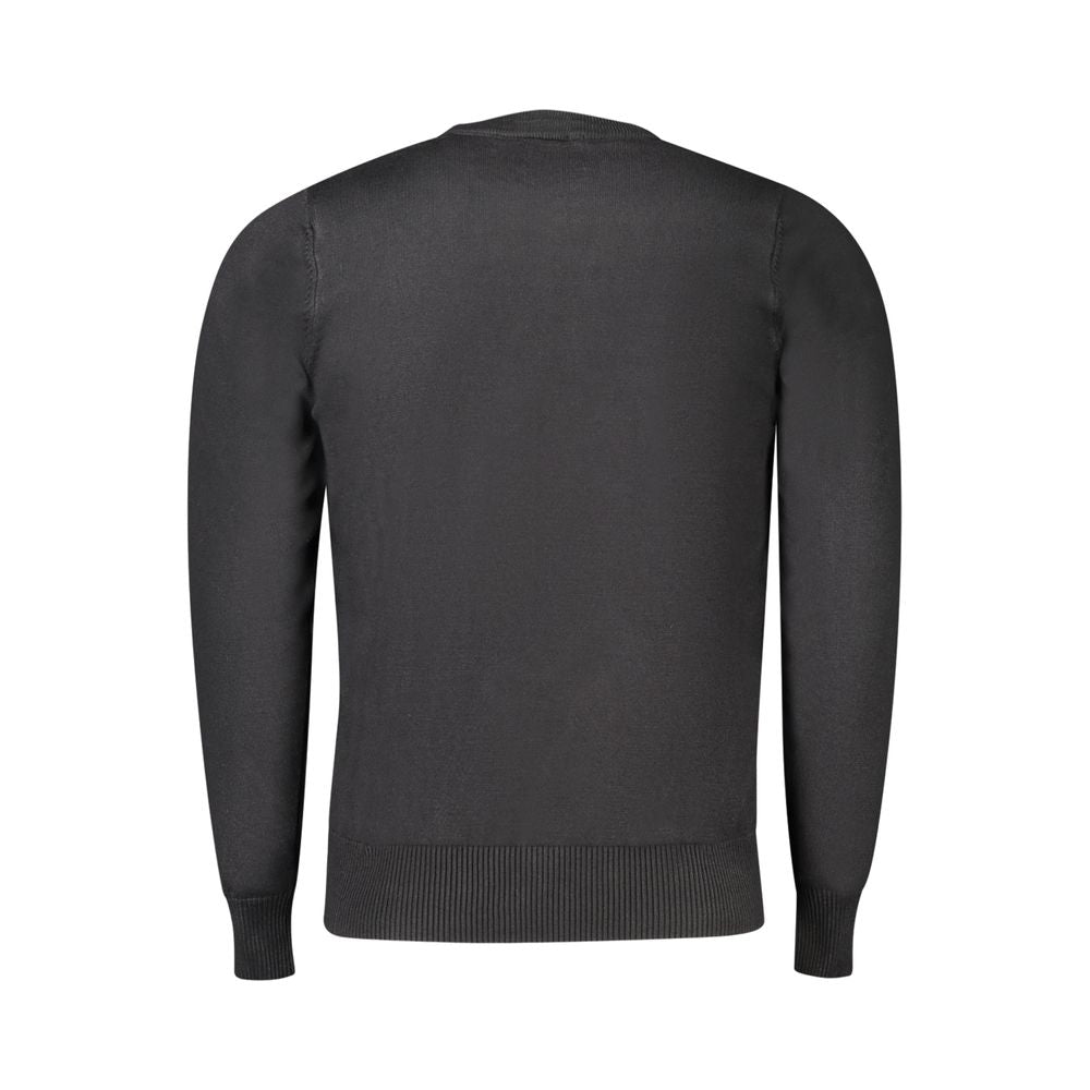 Black Viscosa Mens Sweater
