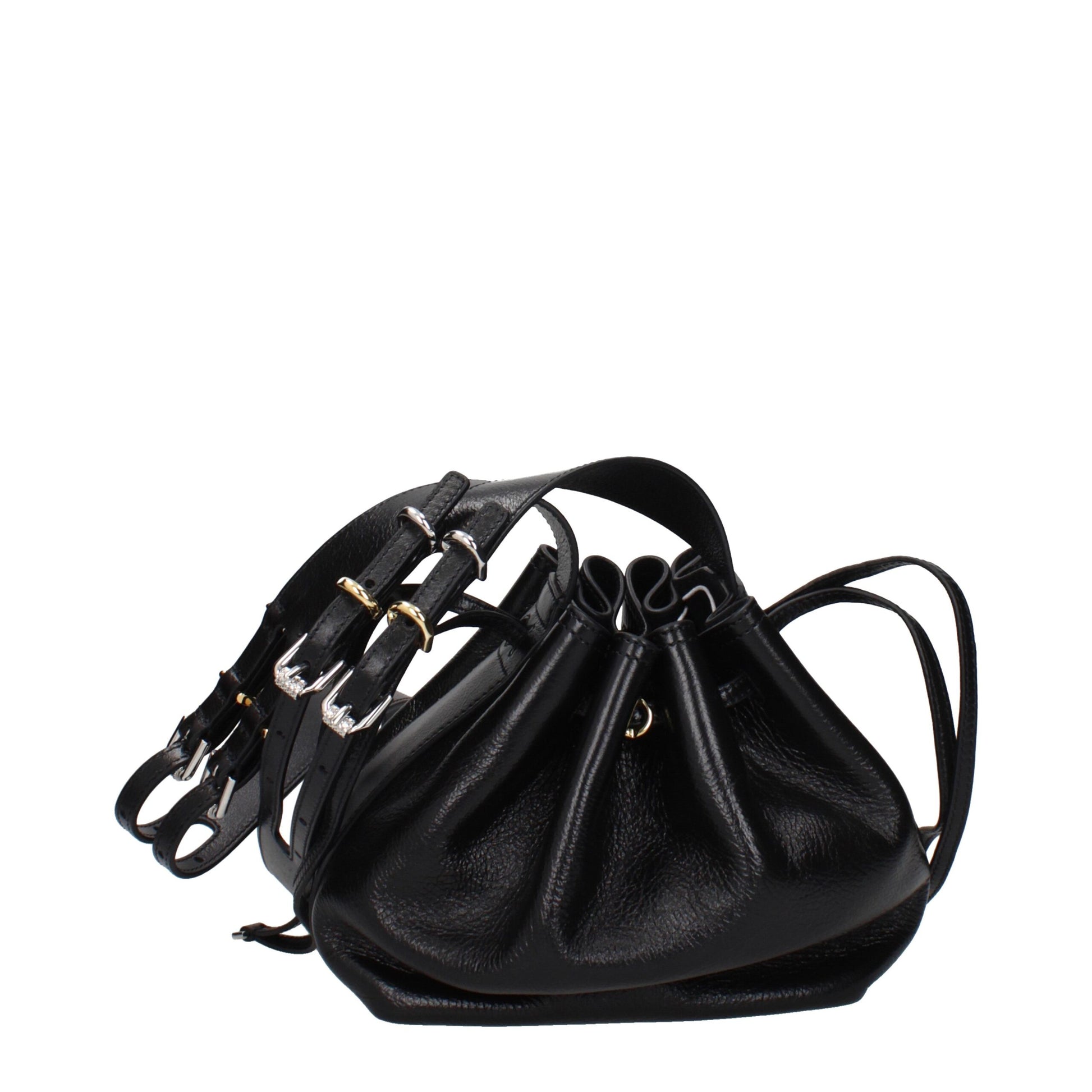 Black Leather Crossbody Bag