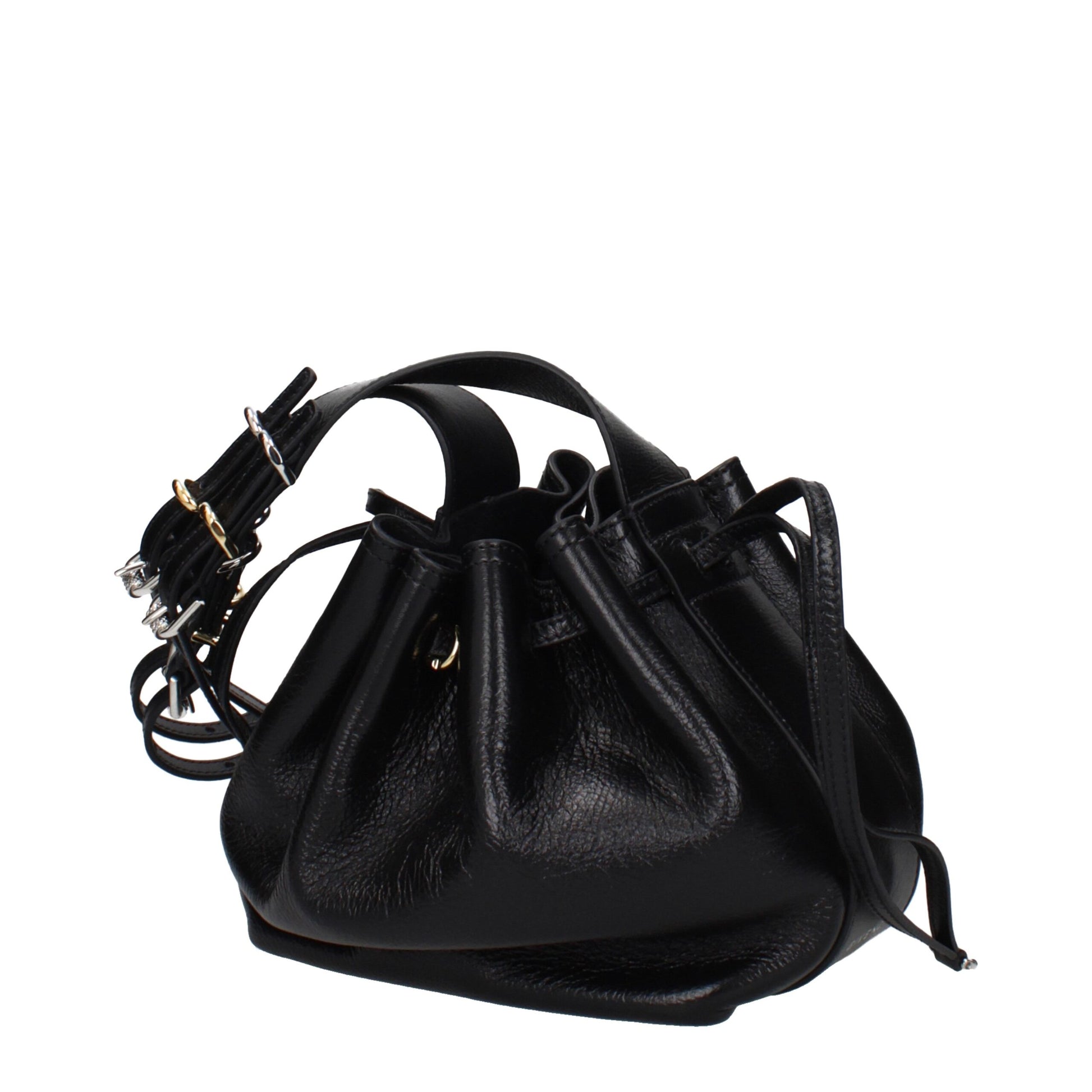 Black Leather Crossbody Bag