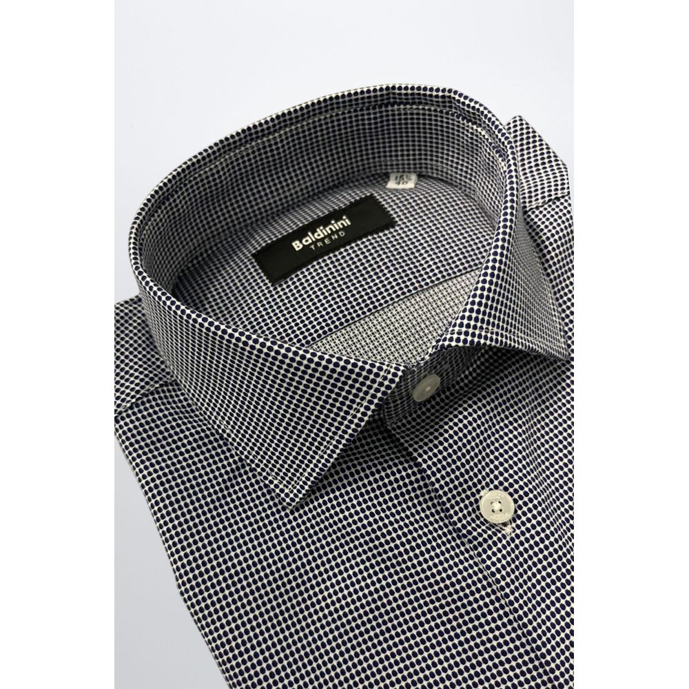 Blue Cotton Men Shirt