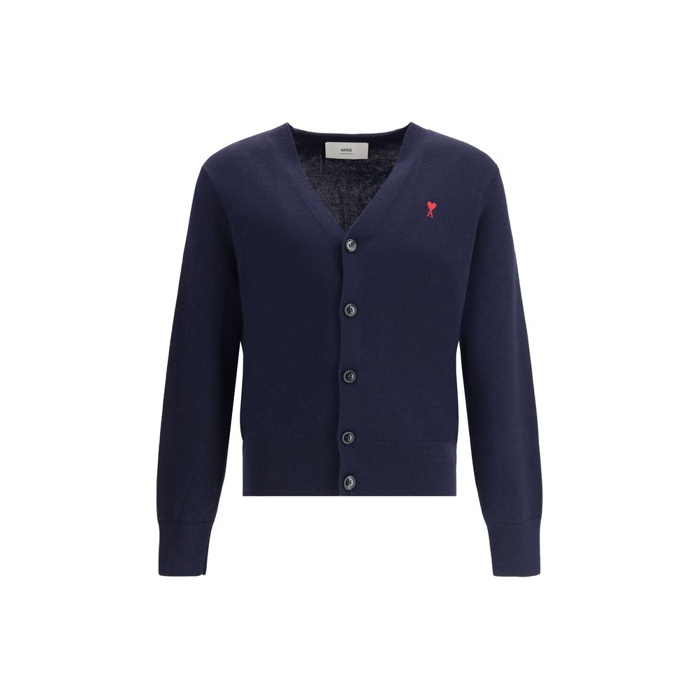 Blue Merino Wool Cardigan