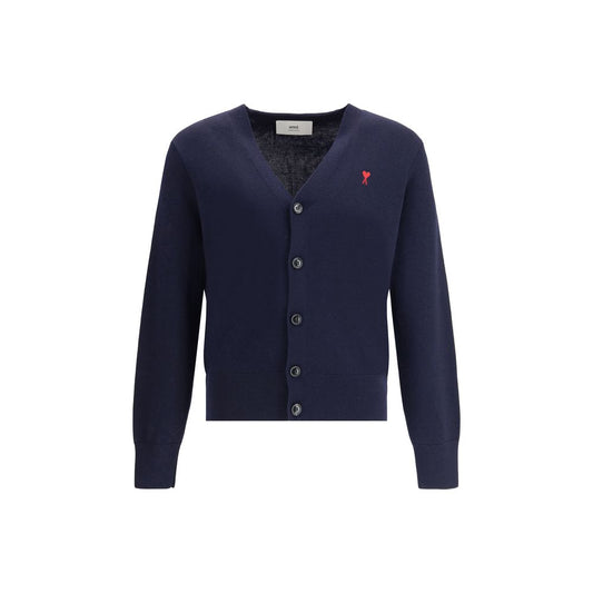 Blue Merino Wool Cardigan