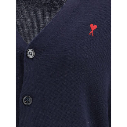 Blue Merino Wool Cardigan