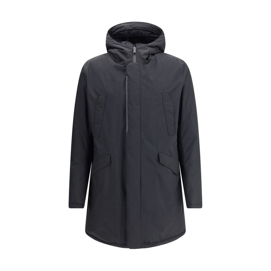 Black Polyester Parka