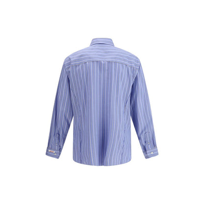 Blue Cotton Pattern Shirt